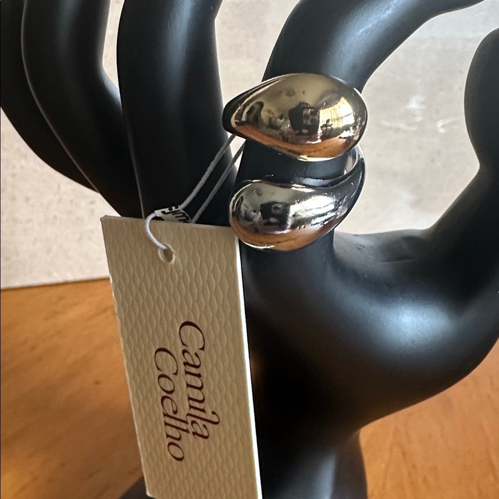 Camila Coelho Gold-Tone Double Orb Ring - Gold/8